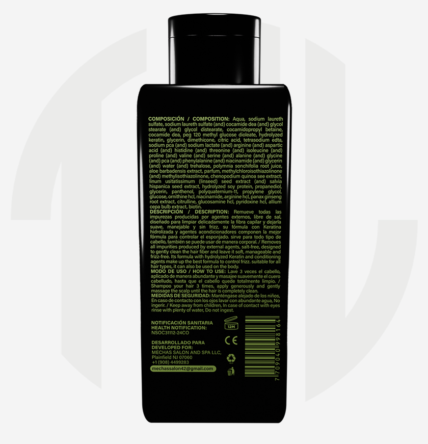 SHAMPOO BIO 1 GREEN 500 BACK